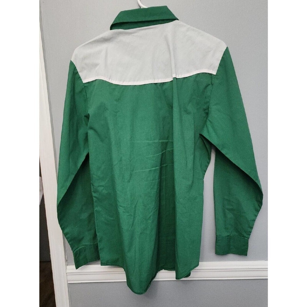 Vintage Ely Country Charmers Western Snap Women's Rodeo Shirt Large GREEN - Picture 5 of 8